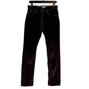 Tecovas Mens Slim Straight Stretch Corduroy Pants Brown Standard - 30x32 30W 32L